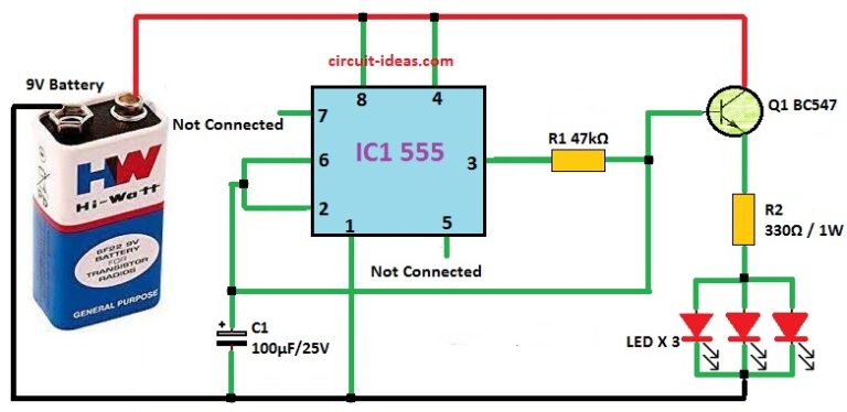 Simple Led Fading Circuit Using Ic Circuit Ideas For You