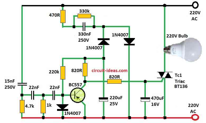 220V power line communication remote control receiver circuit