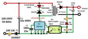 Simple 5V 1A SMPS Circuit - Circuit Ideas for You