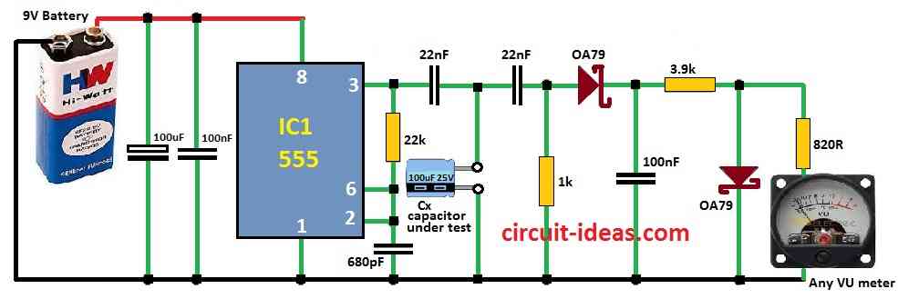 Simple ESR Meter Circuit - Circuit Ideas for You