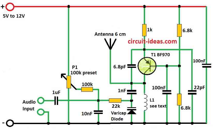 Simple FM Transmitter Circuit Diagram