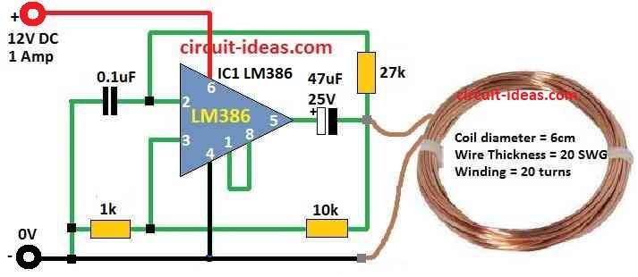 Simple Wireless Power Transmission Circuit Diagram