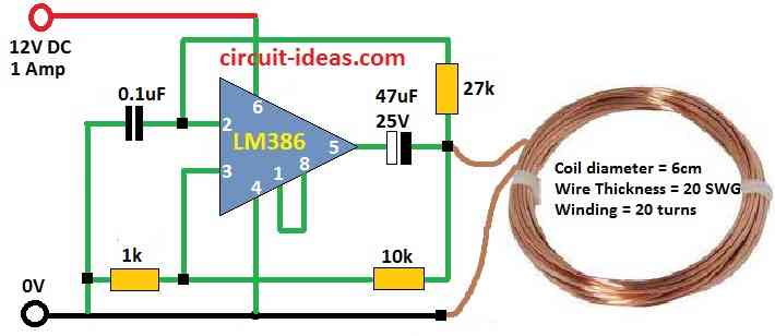 Simple Wireless Power Transmission Circuit Diagram