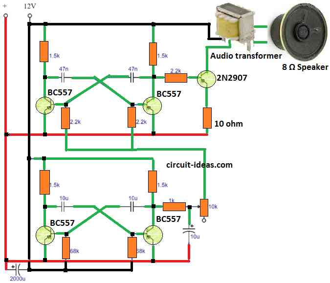 Chirping Bird Sound Generator Circuit