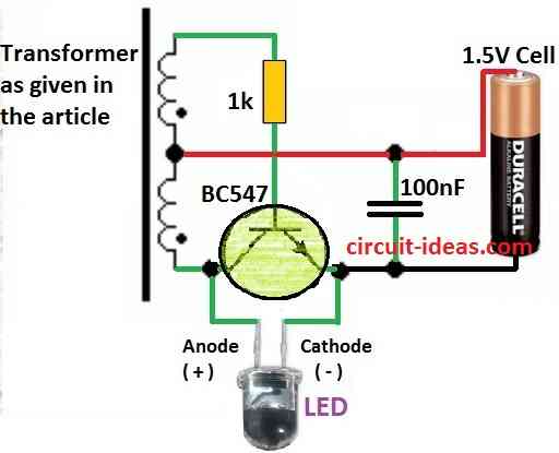 Joule Thief Circuit diagram