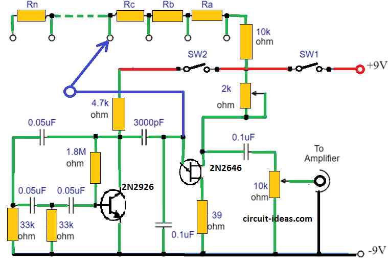 Simple Electronic Organ Circuit diagram