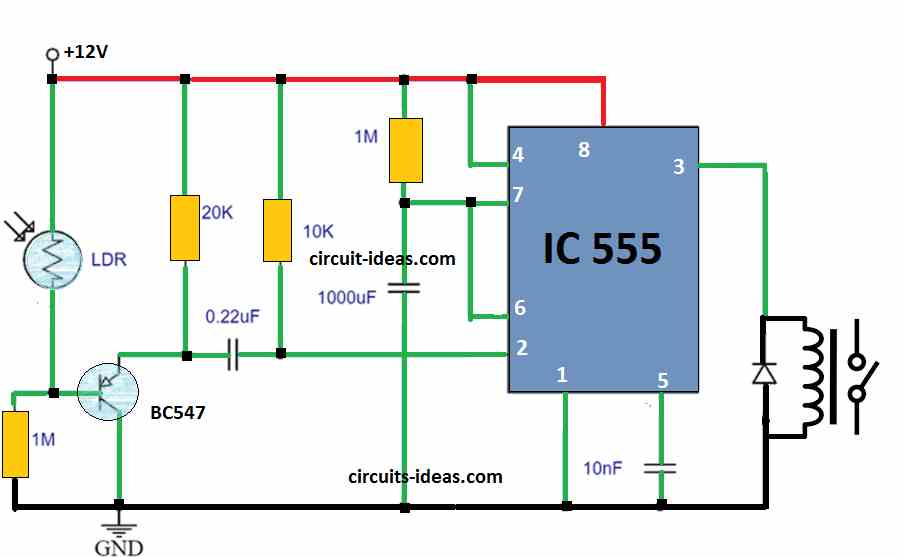 Simple Laser Alarm Circuit diagram