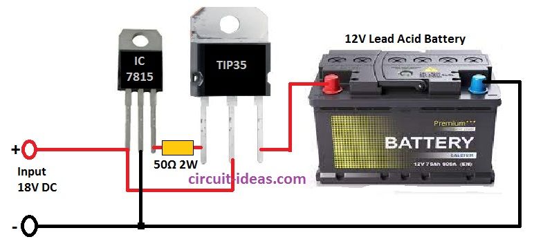 Simple High Current Battery Charger Circuit Diagram