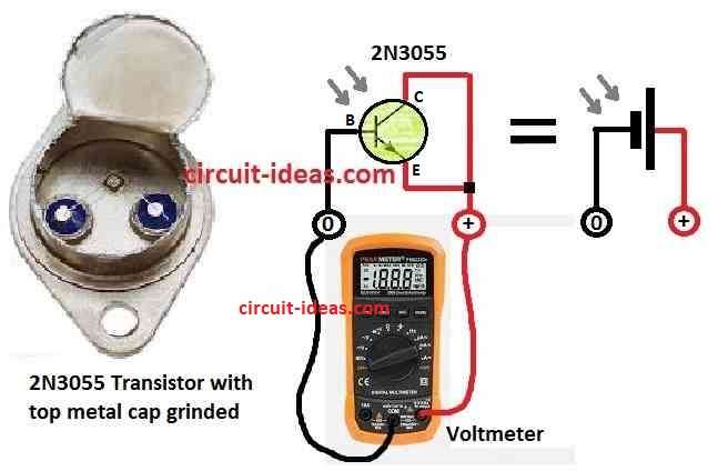 How to Build a Simple Solar Cell Circuit Diagram using a 2N3055 Transistor