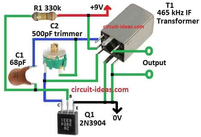 Simple Beat Frequency Oscillator (BFO) Circuit Diagram