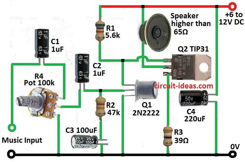 Simple Class A Amplifier Circuit - Circuit Ideas for You