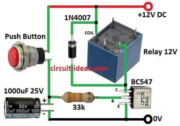 Simple Delay Timer Circuit Diagram