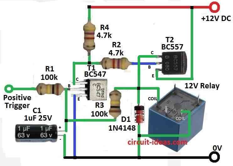 Simple Latch Circuit using Transistors Diagram