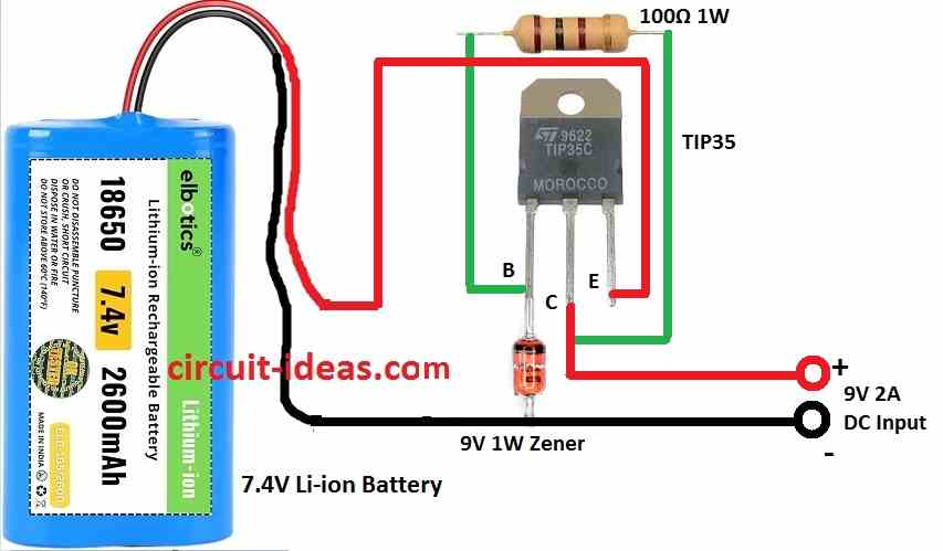 Circuit Diagram for recharging power bank battery at home