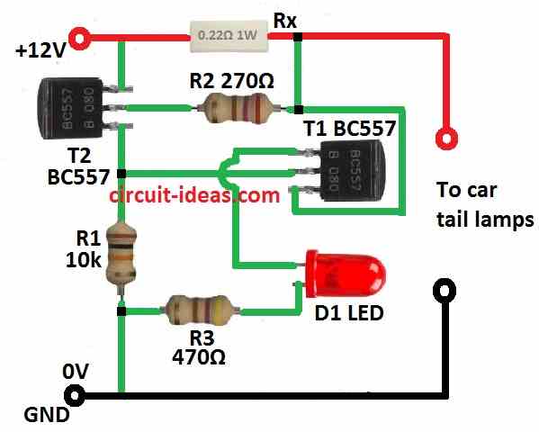 Simple Car Fused Tail Lamp Indicator Circuit - Circuit Ideas for You