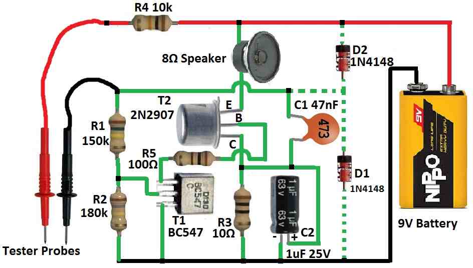 Simple Tester Probe Circuit Diagram