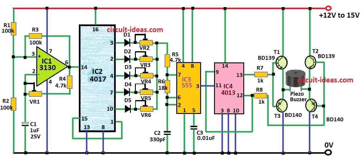 Ultrasonic Rat Repellent Circuit Diagram
