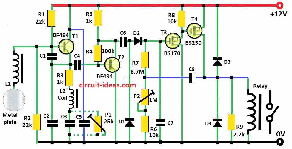 Capacitive Proximity Sensor Circuit Diagram