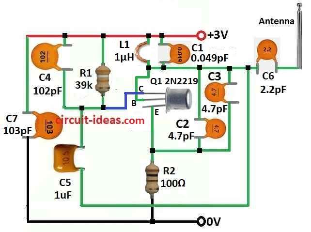 Simple Mobile Phone Signal Jammer Circuit Diagram