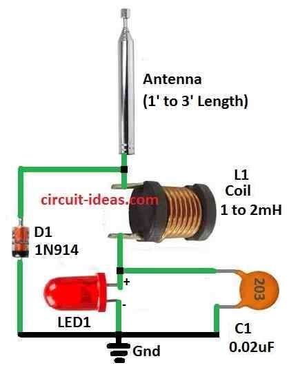 Simple RF Sensor without Battery Circuit Diagram