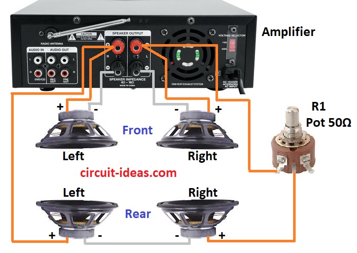 Simple Surround Sound Speaker Circuit Diagram