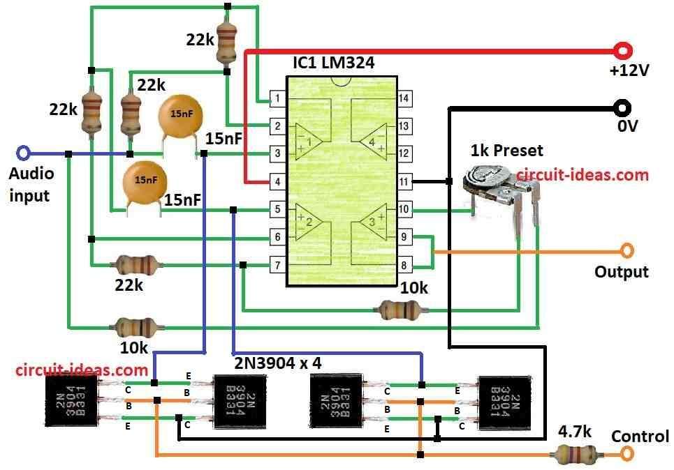 Simple Variable Notch Filter Circuit Diagram