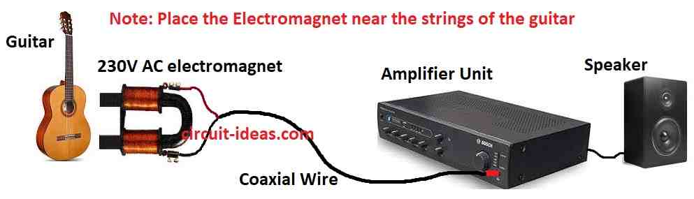 Make a Simple Electric Guitar Circuit Diagram