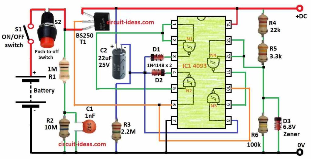 Simple Battery Saver Circuit Diagram