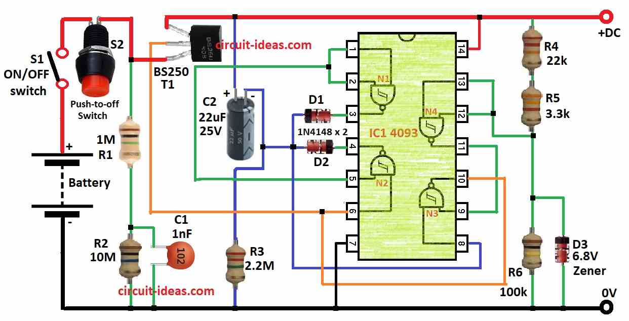 Simple Battery Saver Circuit - Circuit Ideas for You