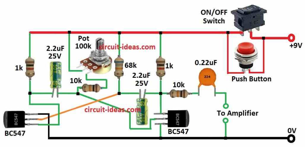 Simple Motor Boat Sound Generator Circuit Diagram