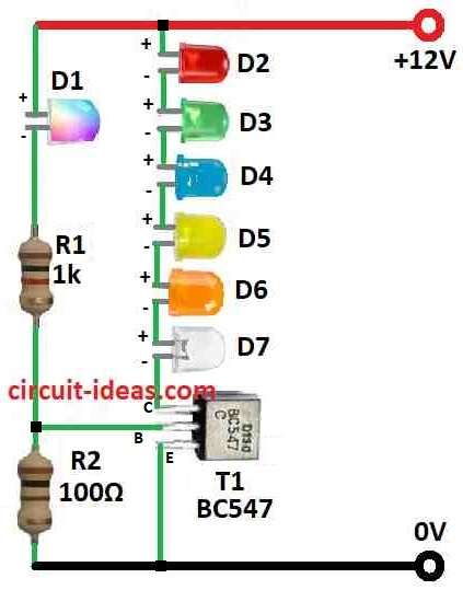 Christmas Fairy Flashing LED Lights Circuit Diagram