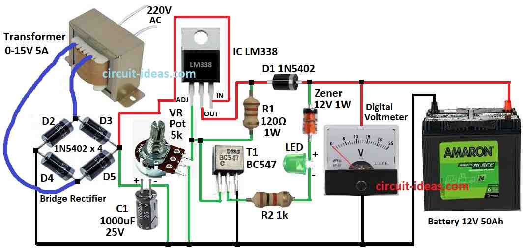 Simple Fast Charger Circuit with Auto Cut Off - Circuit Ideas for You