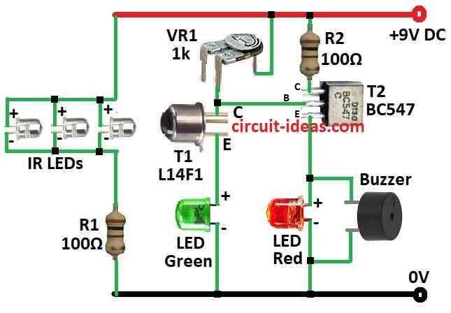 Simple Entrance Alarm Circuit Diagram