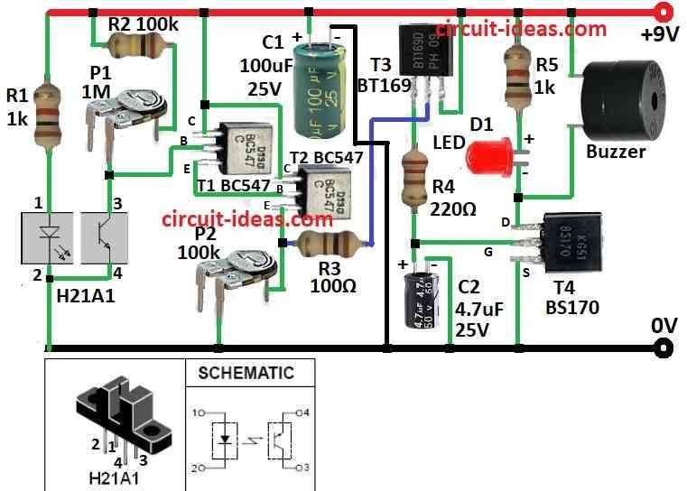 Simple Smoke Alarm Circuit Diagram