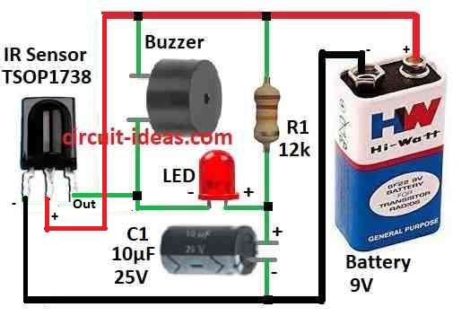 Simple TV Remote Tester Circuit Diagram