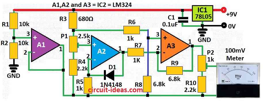 Simple Thermometer Circuit Diagram