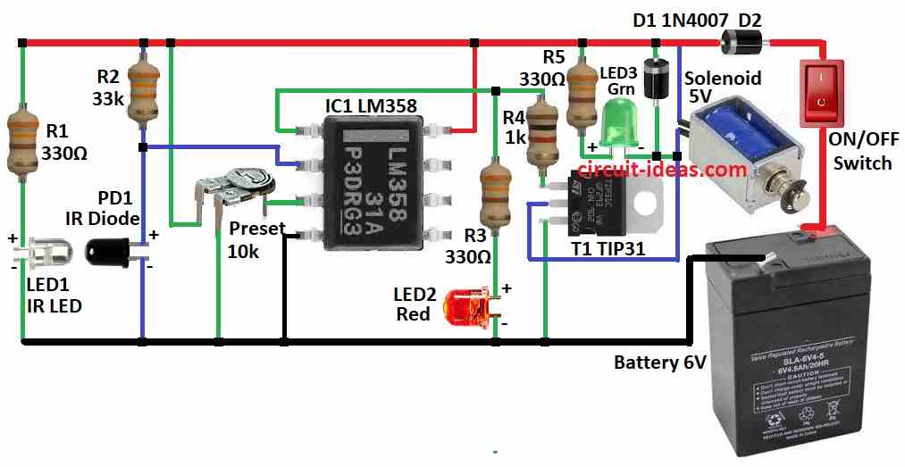 Simple Automatic Soap Dispenser Circuit Diagram