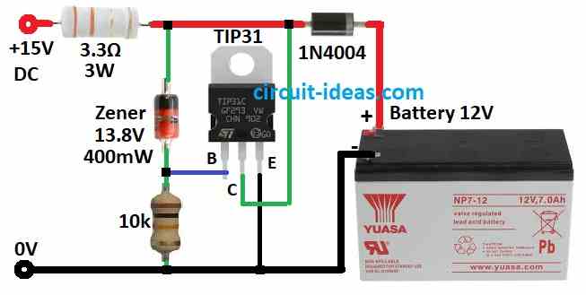 Automatic Battery Charger with Trickle Charger Circuit Diagram