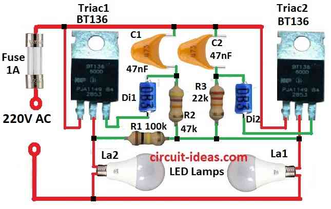 Simple Backup Light Circuit - Circuit Ideas for You