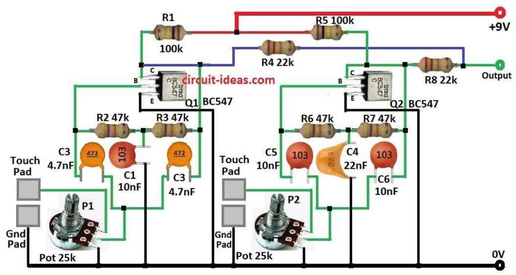 Electronic Drums Simulator Circuit Diagram