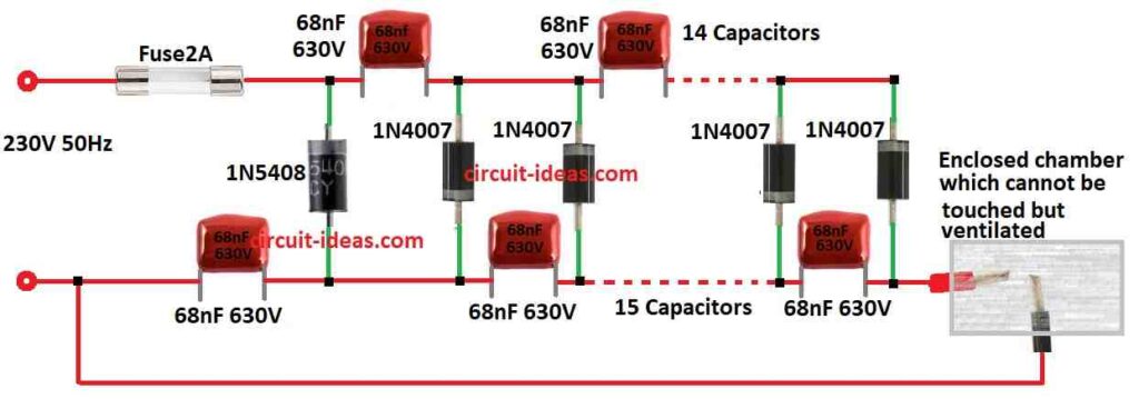 Simple Low Power Ozone Generator Circuit Diagram