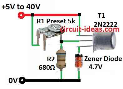 Simple Adjustable Zener Diode Circuit Diagram