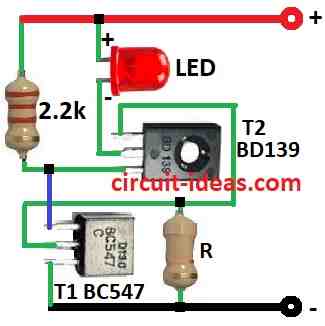 Simple LED Constant Current Circuit Diagram