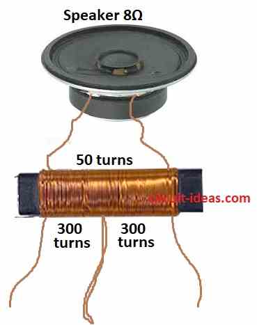 Simple Speaker Audio Output Transformer Circuit Diagram