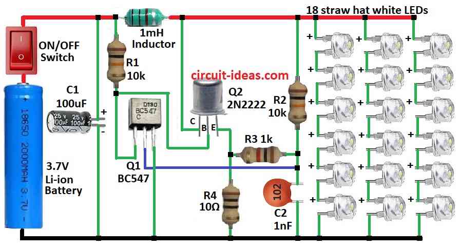 How to Illuminate 18 LEDs from a 3.7V Battery