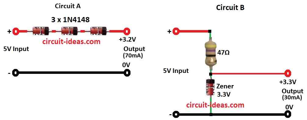 How to Convert 5V to 3.3V Circuit Diagram