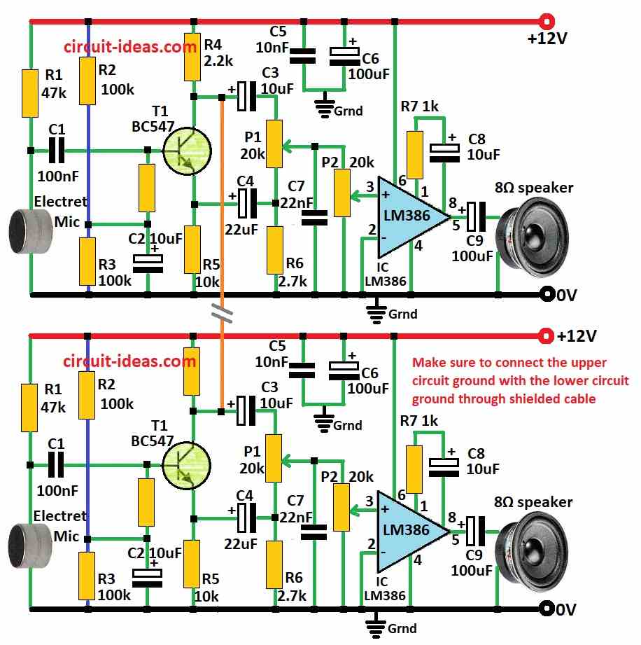 Simple Intercom Circuit Diagram