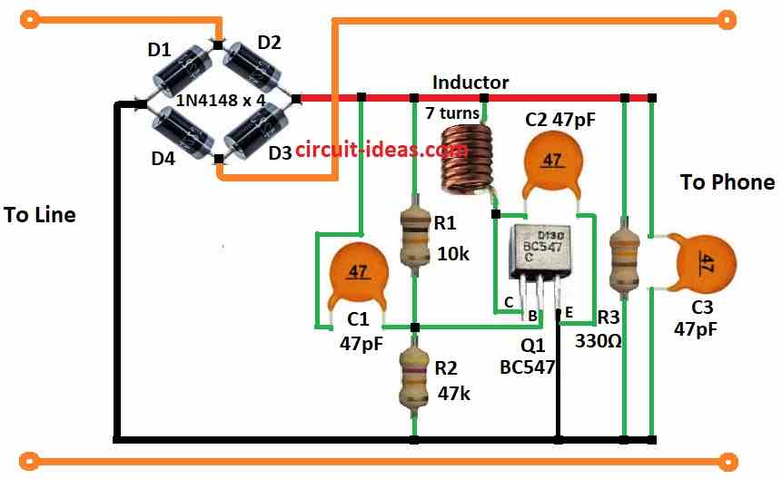 Simple Phone Transmitter Circuit Diagram