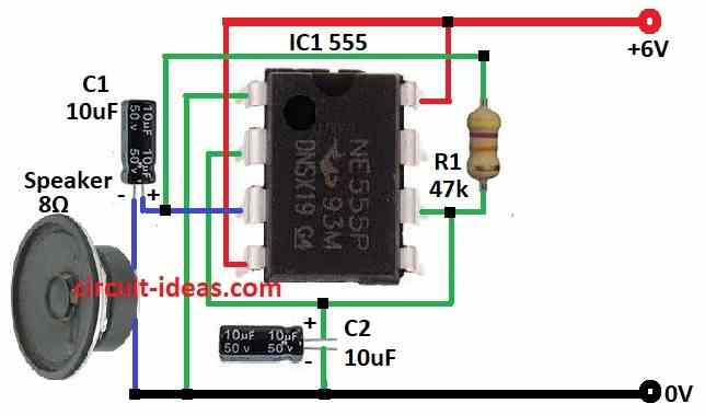 Simple Ticking Bomb Simulator Circuit Diagram