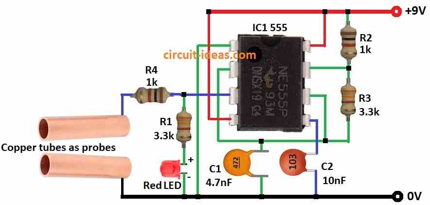 Simple Hulda Clark Zapper Circuit  Diagram using IC 555